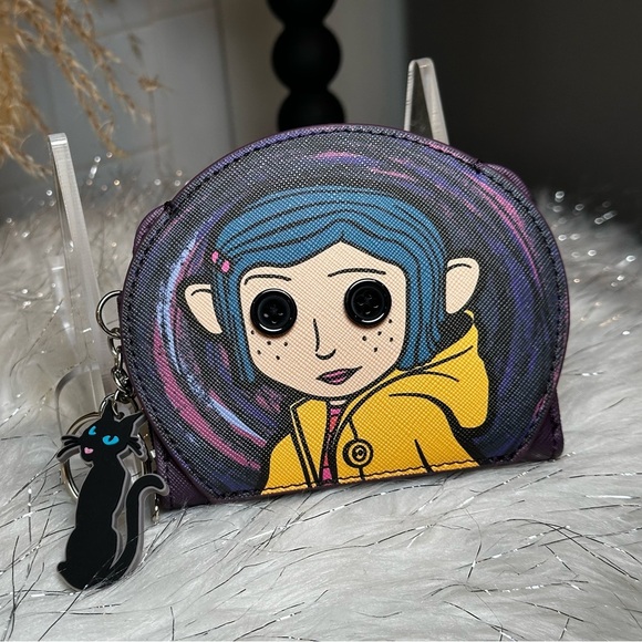 NIP- 3D Coraline Doll Vegan Leather Zippered Wallet - Picture 3 of 7
